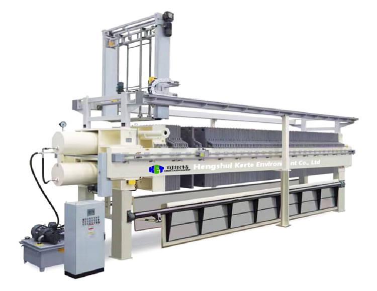 High pressure membrane automatic cleaning filter press