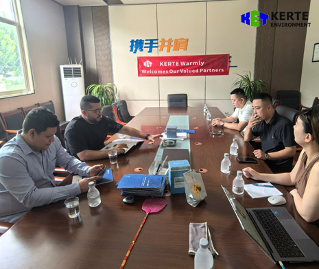 Welcome Colombian Customers to Visit KERTE Filter Press Factory